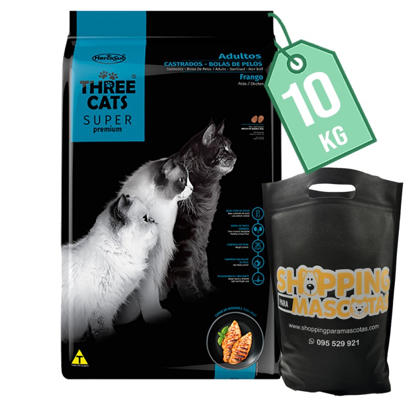 Bola de Pelos Castrados 10.1 kg Three cats