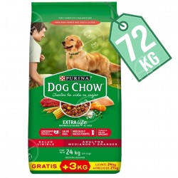 Adultos Rza. Med y Gde 63 kg + 9 kg Dog Chow