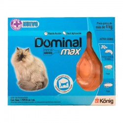 Pipeta Antipulgas Y Garrapatas Dominal Max Gatos Más de 4 Kg