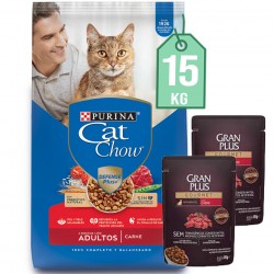 CAT CHOW Adultos Carne 15 kg